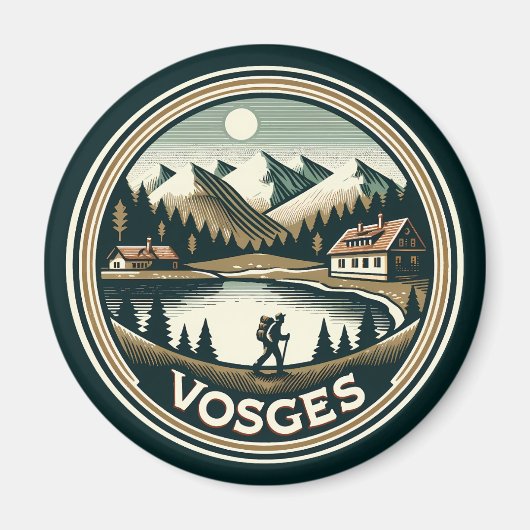De Vogezen France Badge Magneet (Voorkant)