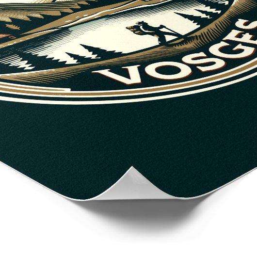 De Vogezen France Badge Poster (Hoek)