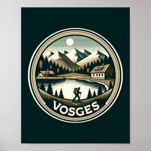 De Vogezen France Badge Poster