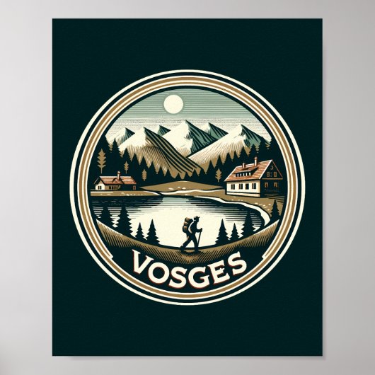 De Vogezen France Badge Poster (Voorkant)