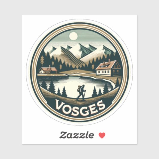 De Vogezen France Badge Sticker (Vel)