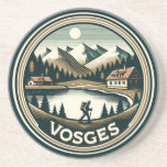 De Vogezen France Badge Zandsteen Onderzetter<br><div class="desc">De Vogezen in een vectorkunststijl. De Vogezen zijn een middelgroot gebergte in het oosten van Frankrijk,  dicht bij de grens met Duitsland.</div>