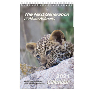 De volgende generatie Afrikaanse dieren (één pag Kalender