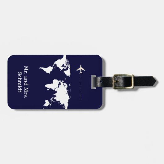 de volgende heer en mevrouw Reis gepersonaliseerd Bagagelabel (Voorkant horizontaal)