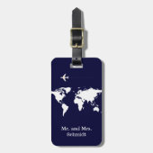 de volgende heer en mevrouw Reis gepersonaliseerd Bagagelabel (Voorkant verticaal)