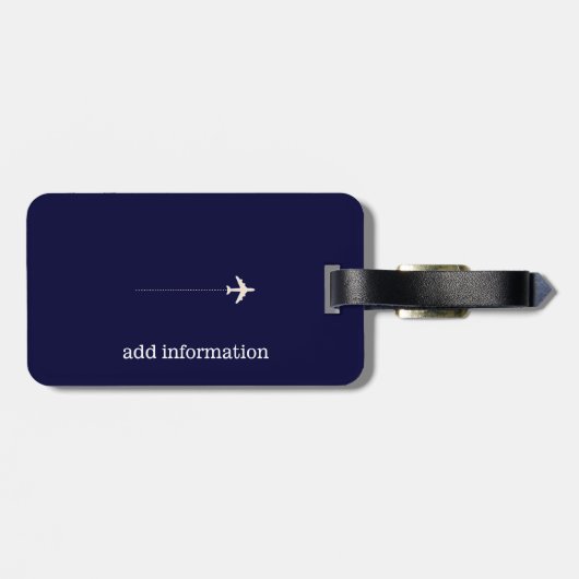 de volgende heer en mevrouw Reis gepersonaliseerd Bagagelabel (Achterkant horizontaal)