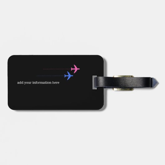 De volgende heer en mevrouw Reis gepersonaliseerd  Bagagelabel (Achterkant horizontaal)