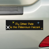 De volgende stop is de Millennium Falcon Bumpersticker (Op auto)