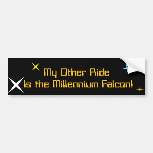 De volgende stop is de Millennium Falcon Bumpersticker (Voorkant)
