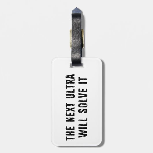 De volgende Ultra lost het op Bagagelabel (Achterkant verticaal)