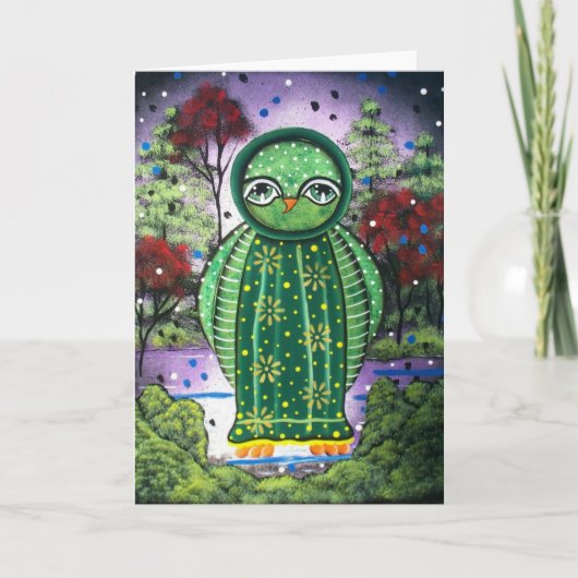 De VOLKS Capricieuze Nigh Uil van de KUNST BIJ Kaart (Voorkant)