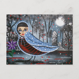 De VOLKS Dame van de Vogel van de KUNST DOOR Briefkaart