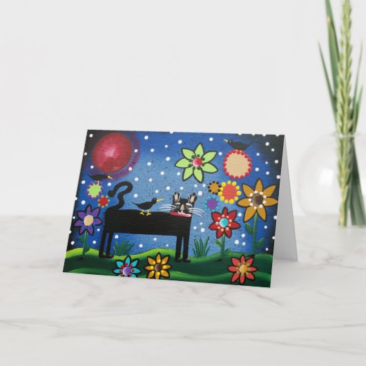 De VOLKS Kat van de KUNST met Houding BIJ Lori- Kaart (Voorkant)