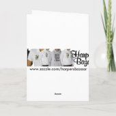 De volks Kerstkaart van de Harp Feestdagen Kaart (Achterkant)