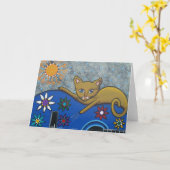 De volks Kunst speelt het opnieuw bij Wenskaart Kaart (Gele Bloem)