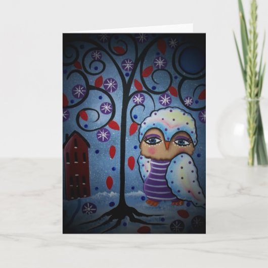 De VOLKS Vlok van de Sneeuw van de KUNST BIJ LORI Feestdagen Kaart (Voorkant)