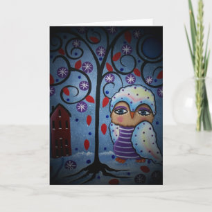 De VOLKS Vlok van de Sneeuw van de KUNST BIJ LORI Feestdagen Kaart