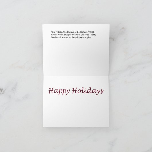 De volkstelling in Bethlehem (Brueger) - Prettige  Kaart (Binnen)