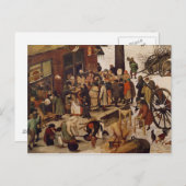 De volkstelling in Bethlehem, detail van de volkst Briefkaart (Voorkant / Achterkant)