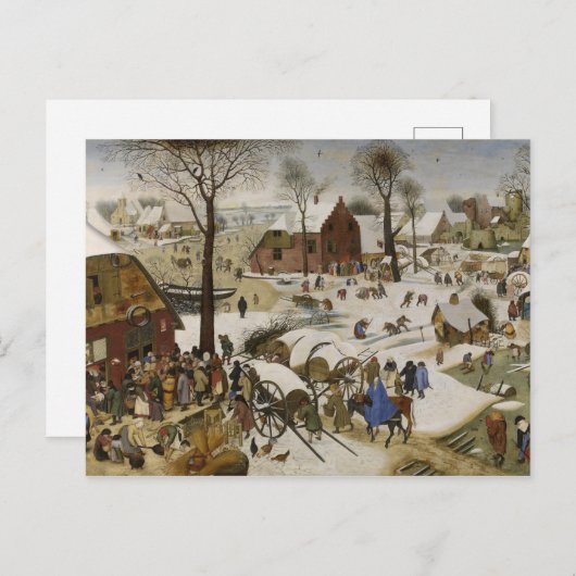De volkstelling in Bethlehem (door Pieter Bruegel) Briefkaart (Voorkant / Achterkant)