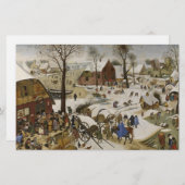 De volkstelling in Bethlehem (door Pieter Bruegel) Briefpapier (Voorkant / Achterkant)