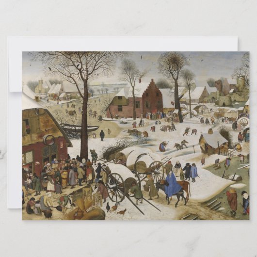 De volkstelling in Bethlehem (door Pieter Bruegel) Kaart (Voorkant)