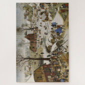 De volkstelling in Bethlehem (door Pieter Bruegel) Legpuzzel (Verticaal)