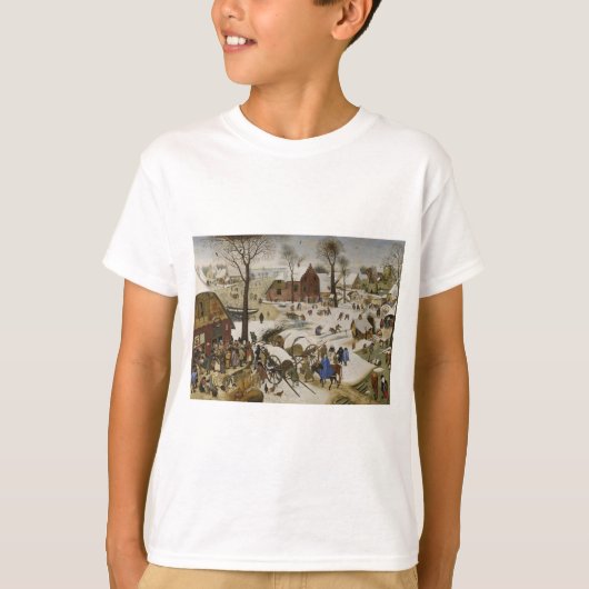 De volkstelling in Bethlehem (door Pieter Bruegel) T-shirt (Voorkant)