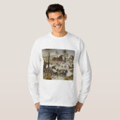 De volkstelling in Bethlehem (door Pieter Bruegel) T-shirt (Voorkant volledig)