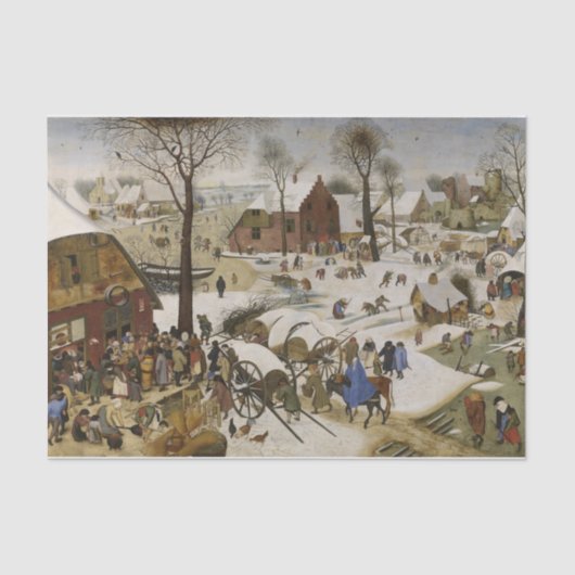 De volkstelling in Bethlehem (door Pieter Bruegel) Tissuepapier (Voorkant)