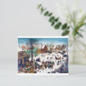 De volkstelling in Bethlehem, Pieter Bruegel Briefkaart (Staand voorkant)