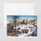 De volkstelling in Bethlehem, Pieter Bruegel Briefkaart (Voorkant / Achterkant)