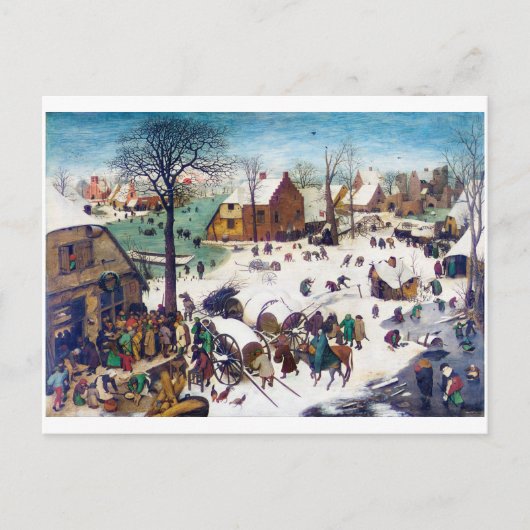 De volkstelling in Bethlehem, Pieter Bruegel Briefkaart (Voorkant)