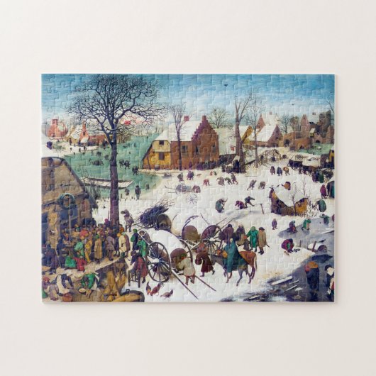 De volkstelling in Bethlehem, Pieter Bruegel Legpuzzel (Horizontaal)