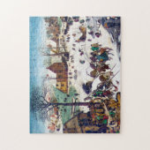 De volkstelling in Bethlehem, Pieter Bruegel Legpuzzel (Verticaal)