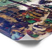 De volkstelling in Bethlehem, Pieter Bruegel Poster (Hoek)