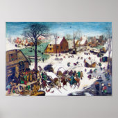 De volkstelling in Bethlehem, Pieter Bruegel Poster (Voorkant)