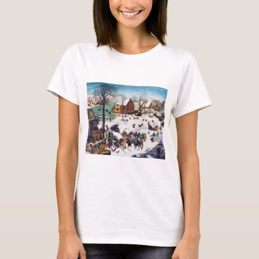 De volkstelling in Bethlehem, Pieter Bruegel T-shirt (Voorkant)