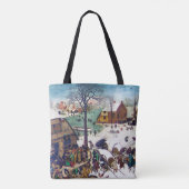De volkstelling in Bethlehem, Pieter Bruegel Tote Bag (Achterkant)