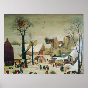 De volkstelling in Bethlehem Poster