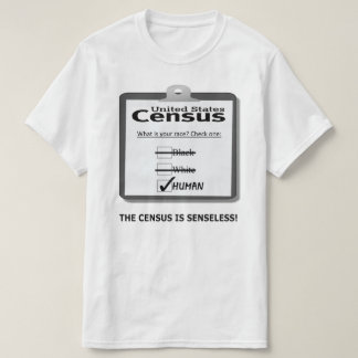 De volkstelling is een zinloos t-shirt