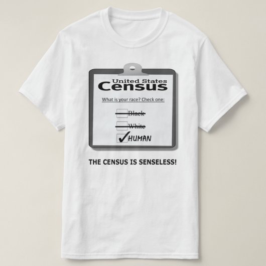De volkstelling is een zinloos t-shirt (Design voorkant)