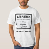 De volkstelling is een zinloos t-shirt (Voorkant)