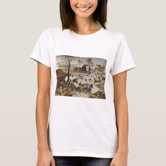 De volkstelling te Bethlehem (door Pieter Bruegel) T-shirt (Voorkant)