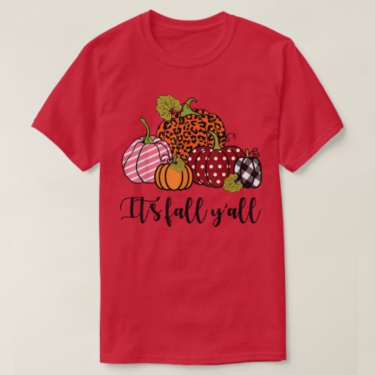 De volle Herfst in de herfst Leopard Pumpkin Co. T-shirt (Design voorkant)