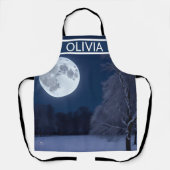 De volle maan bij Christmas Schort (Voorkant)