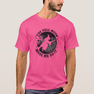 De volle maan deed me het halloween heks doen t-shirt