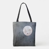 De volle maan groeit met de kraaien tote bag (Achterkant)