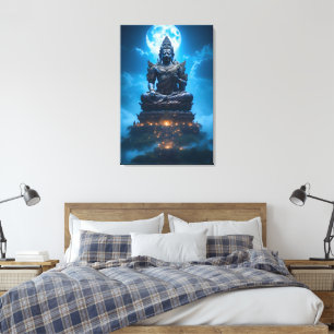De Volle Maan Licht van de Boeddha Canvas Afdruk