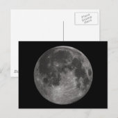 De volle maan van de aarde briefkaart (Voorkant / Achterkant)